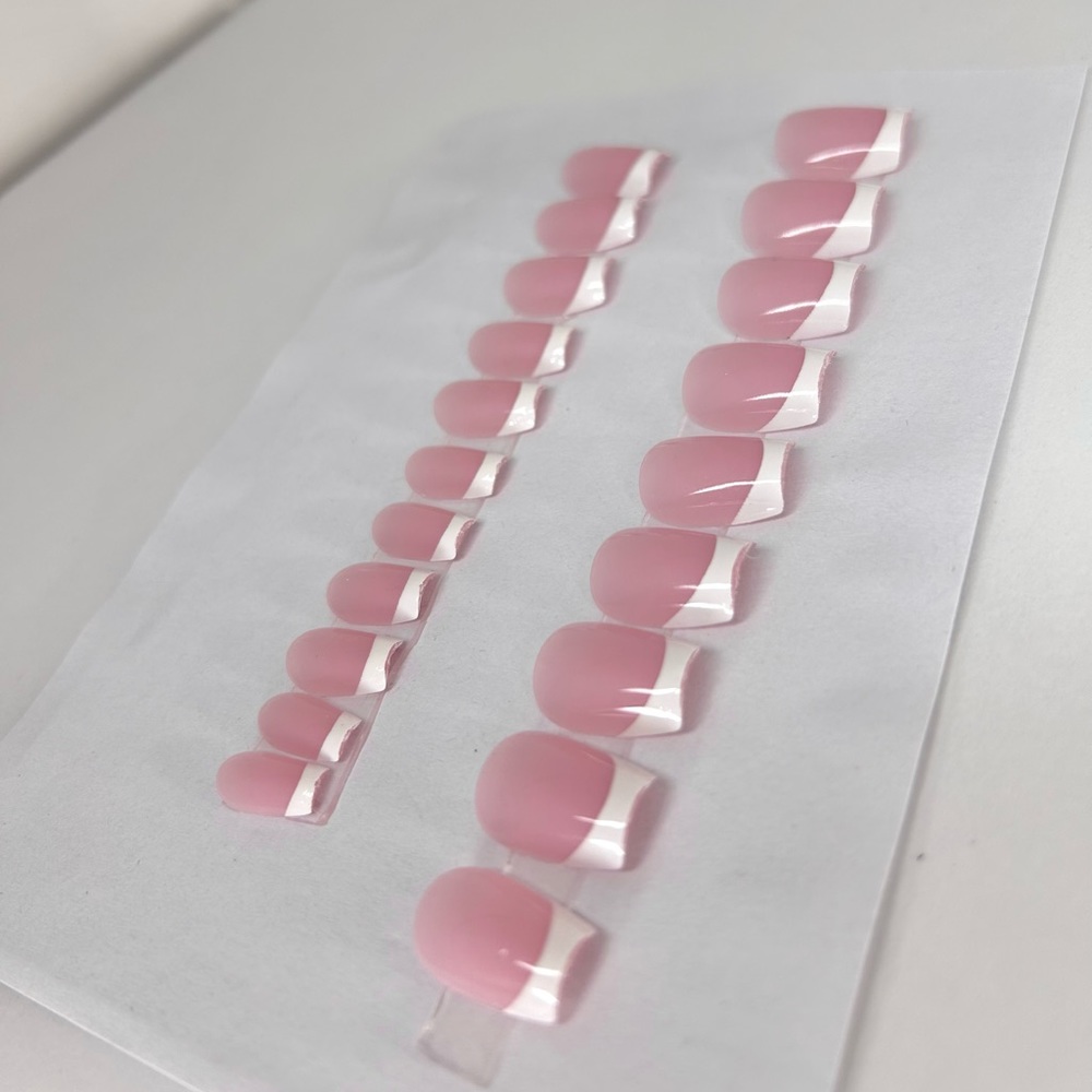 Soft Gel Tip Press On Nails Frech Square